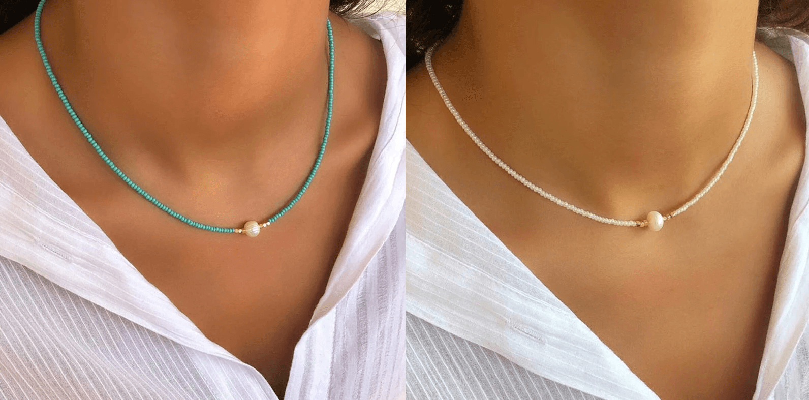 Ketting met natuurlijke parels - Elowren