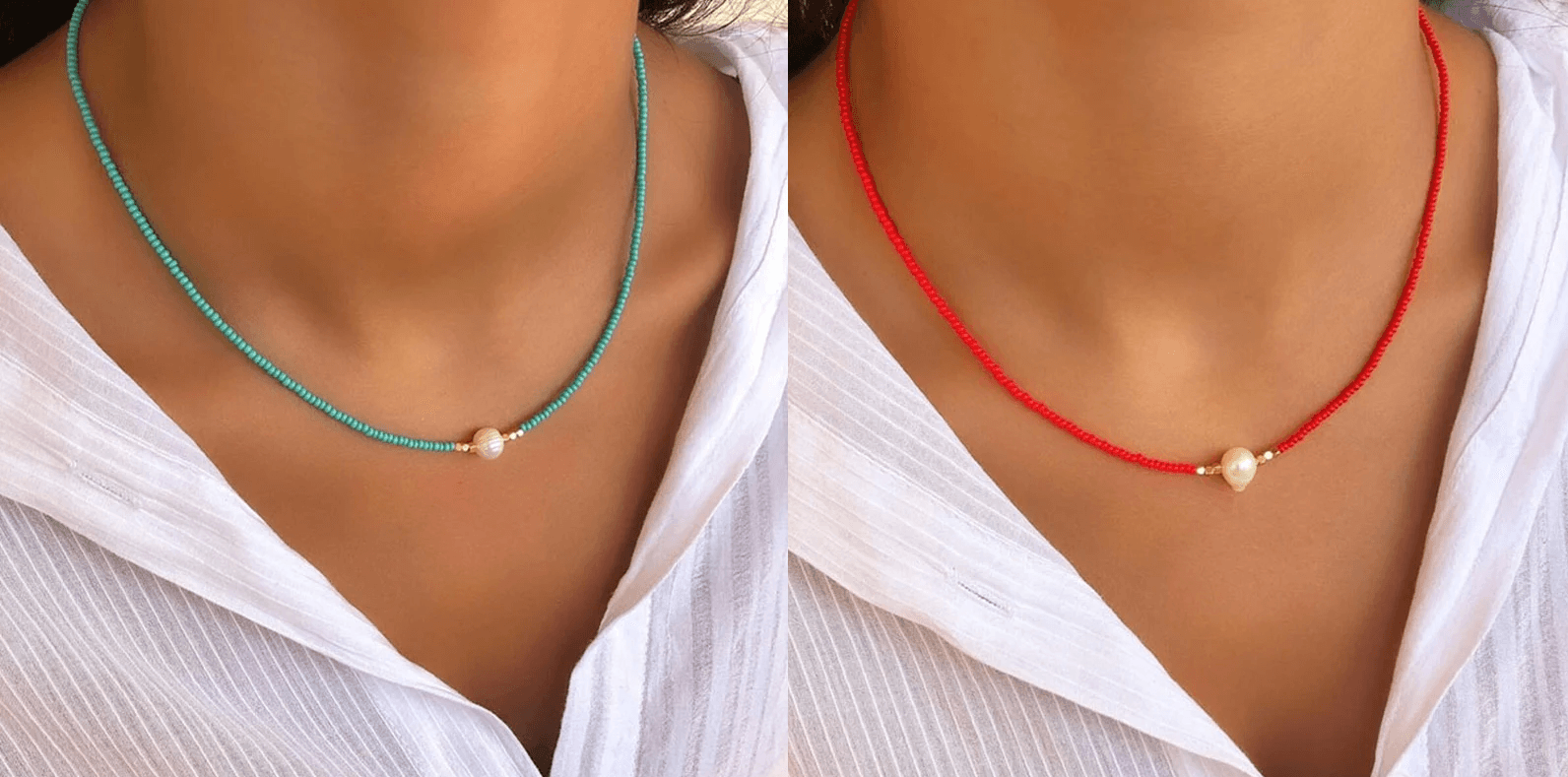 Ketting met natuurlijke parels - Elowren