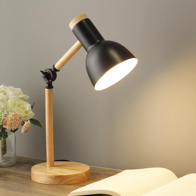 Scandinavische Houten Bureau Lamp - GlowMalist