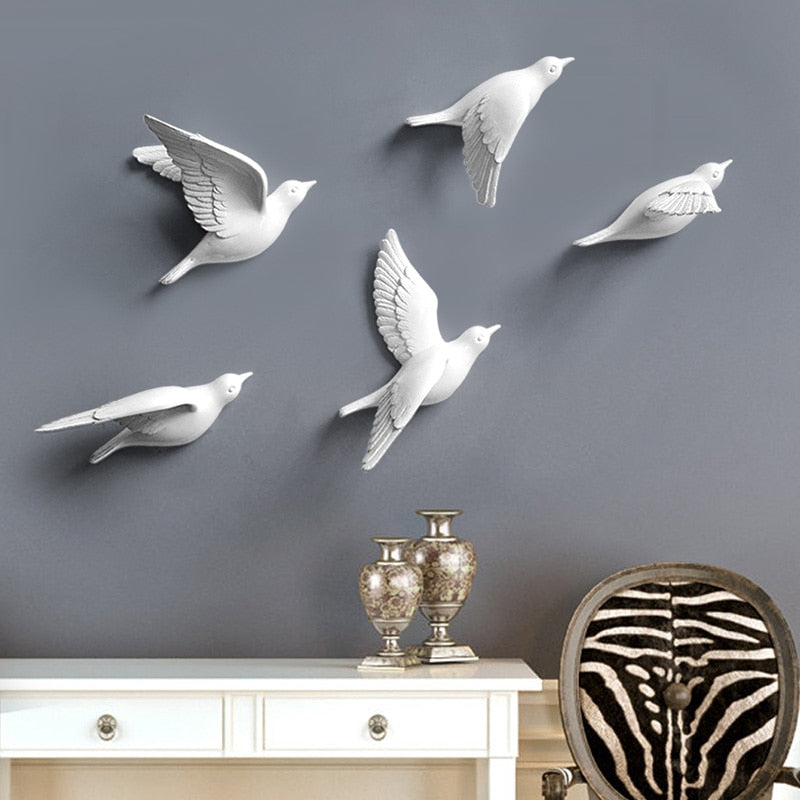 Doven - Hars vogels wanddecoratie