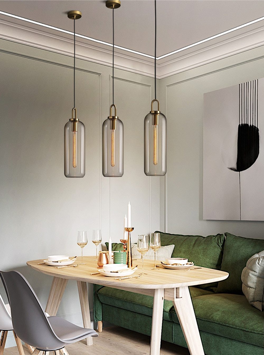 Moderne glazen hanglamp - Garnar