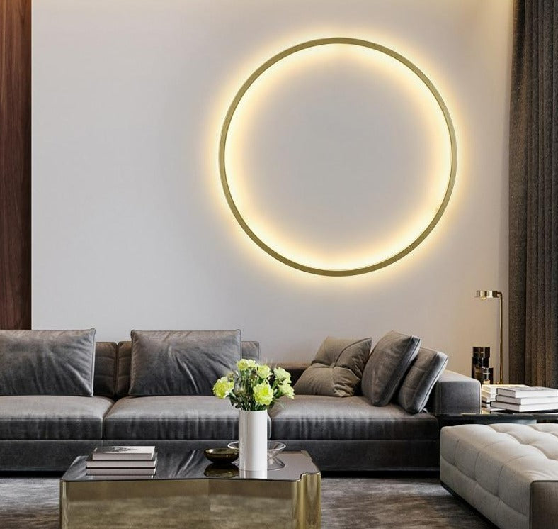 Moderne minimalistische ring LED wandlamp Luna - Luke