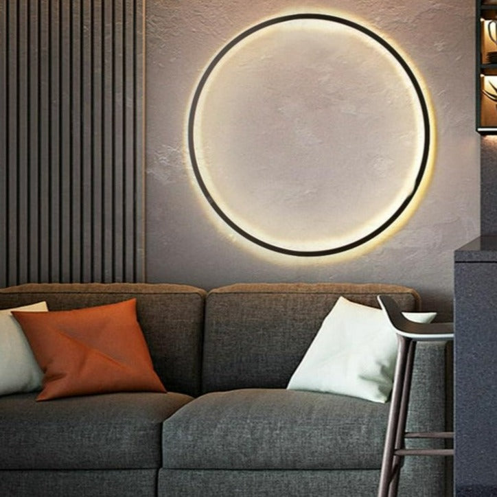 Moderne minimalistische ring LED wandlamp Luna - Luke