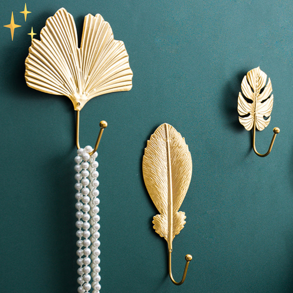 4 Stuks Gouden Schelpen Muurhangers | Accessoires en Spulletjes Organiseren - Hanren