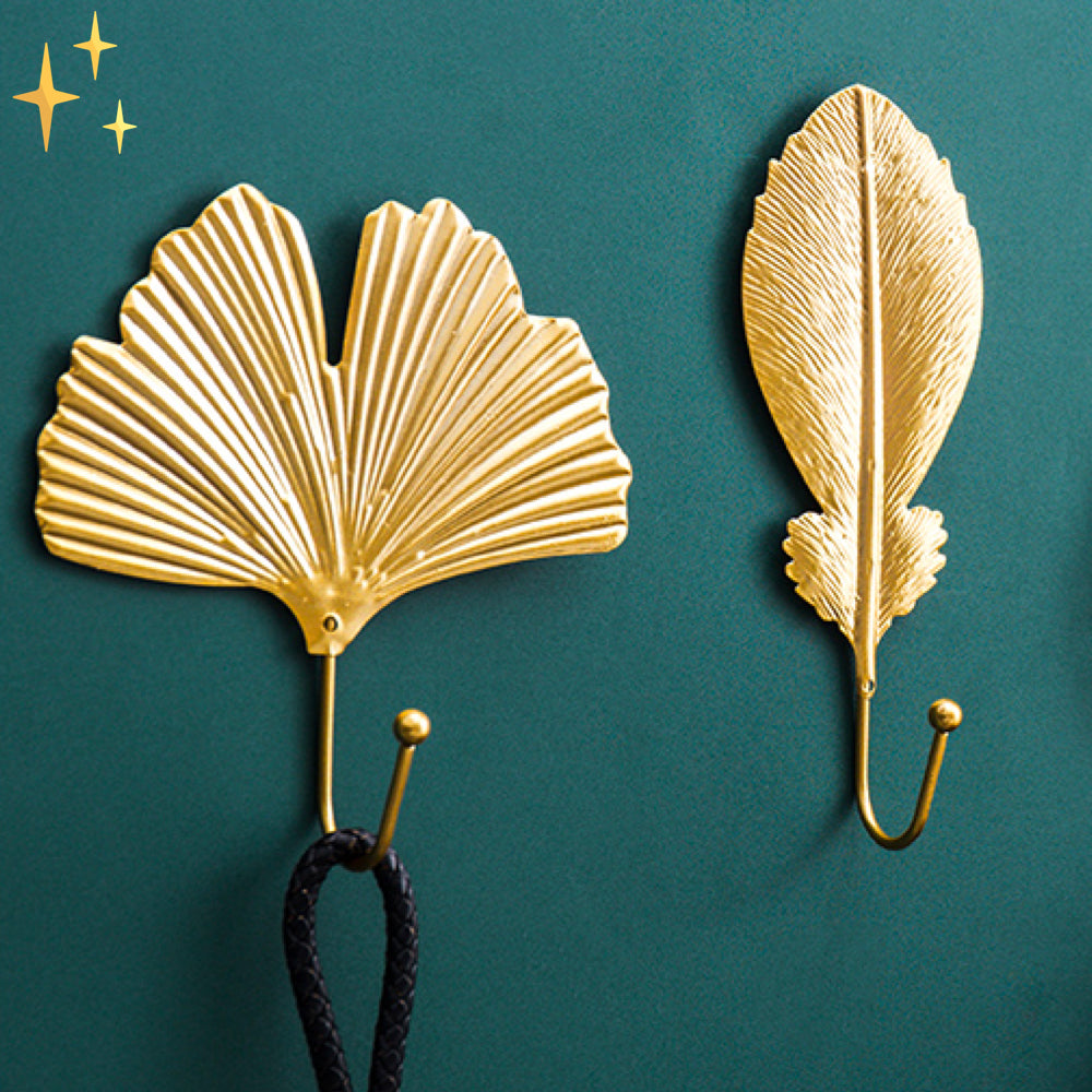 4 Stuks Gouden Schelpen Muurhangers | Accessoires en Spulletjes Organiseren - Hanren