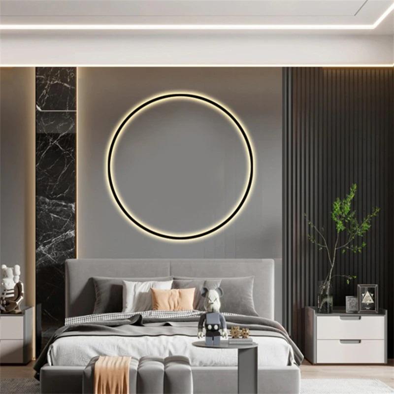 Moderne minimalistische ring LED wandlamp Luna - Luke